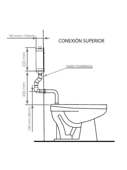 Válvula de descarga sanitario de sensor conexión superior - Imagen 4