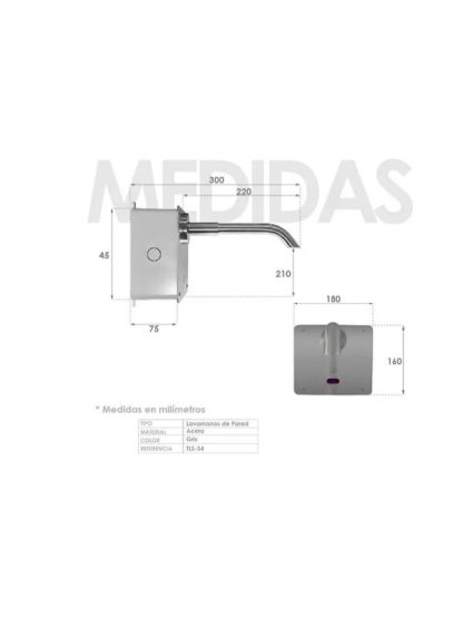 Grifería de sensor de muro TIG - Imagen 3