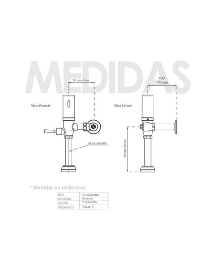 Fluxómetro Sanitario De Sensor Y Palanca - Imagen 2