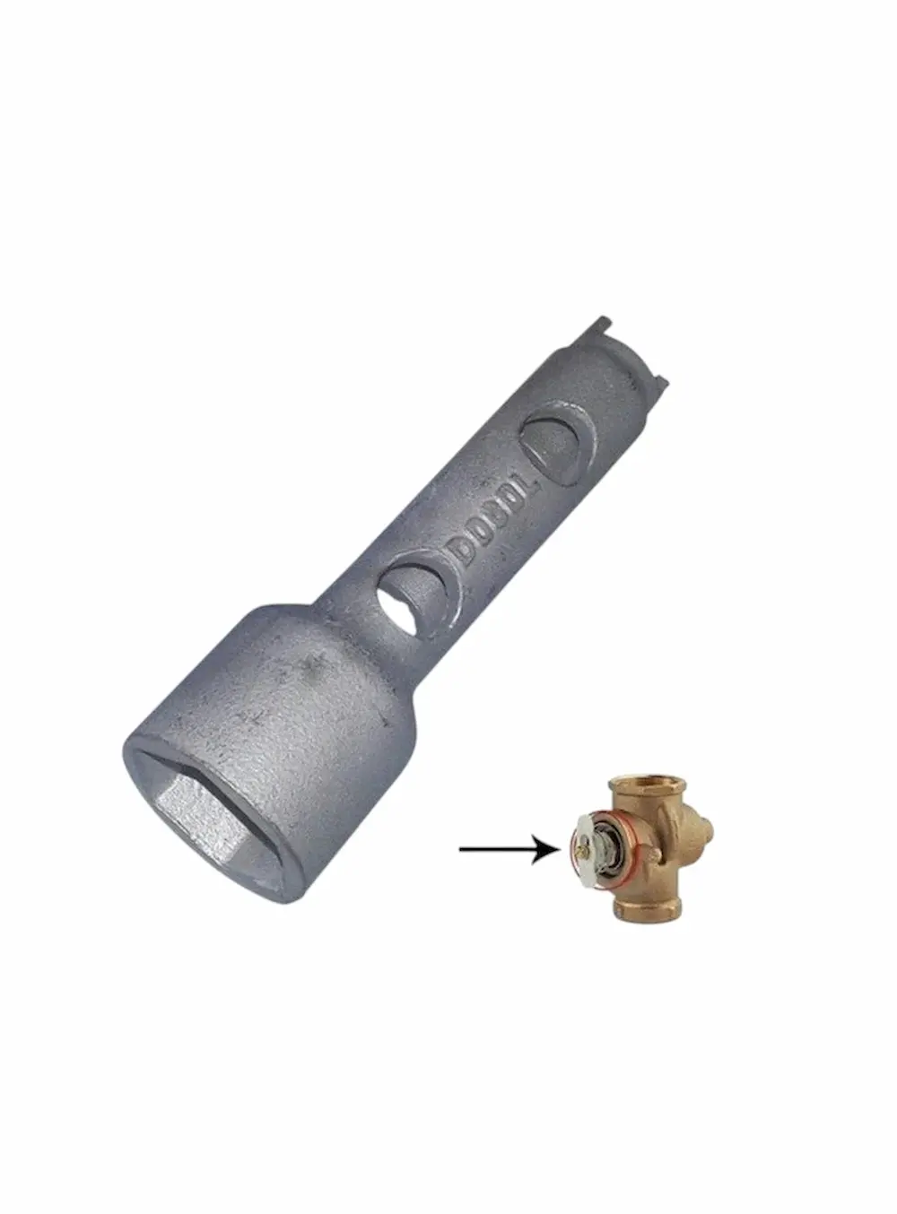 Detalle de encaje en Llave Copa Docol 00116600